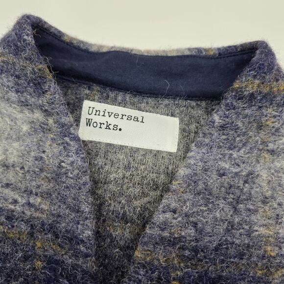 Universal Works Wool Button Down Cardigan Chore Sweater Grey Men's READ - Picture 6 of 11